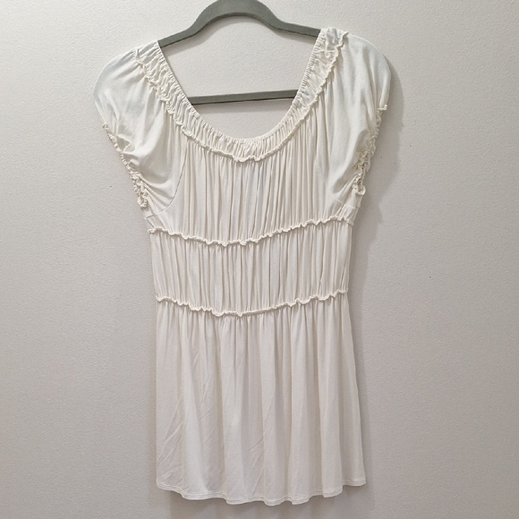 Max Studio Cream Ruched Blouse - Picture 4 of 6